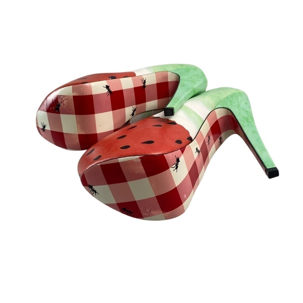 Taylor Says Watermelon Platform Pumps Leather Stiletto Heels Size 10